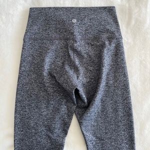 BNWOT Lululemon high waisted grey wunder under leggings 25” inseam